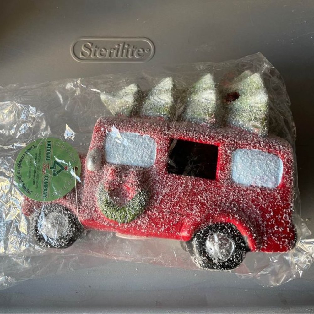 National Tree Company 6.7" Holiday Truck. New with tags. Lights up too!